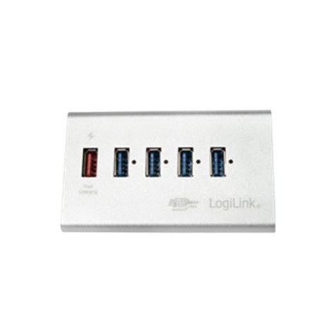 Logilink UA0227 USB 3.0 High Speed Hub 4-Port + 1x Fast Charging Port - 2